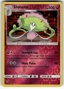 Shiinotic 98/147 SM - Burning Shadows NM Pokemon Card TCG - Image 1