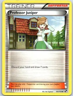 Trainer Supporter Professor Juniper 2011 101/114 Uncommon Pokemon Trading Card - Image 1
