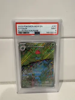 Pokemon TCG Ivysaur Scarlet & Violet 151 Card IR #167/165 - PSA 9 - Image 1