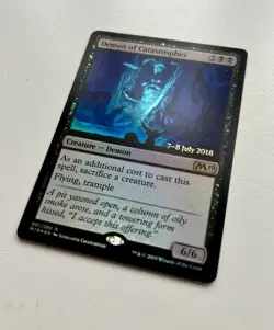 MTG: Demon Of Catastrophes - Foil Prerelease Promo - Core set 2019 - Image 2