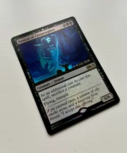 MTG: Demon Of Catastrophes - Foil Prerelease Promo - Core set 2019 - Image 3