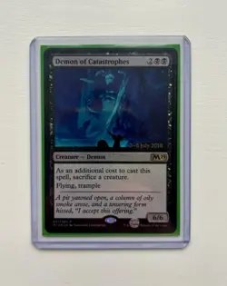 MTG: Demon Of Catastrophes - Foil Prerelease Promo - Core set 2019 - Image 5