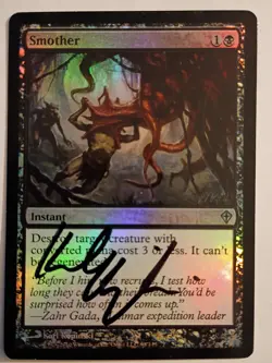 Magic The Gathering - 1x Signed Foil Smother (mtg) Worldwake - Image 1