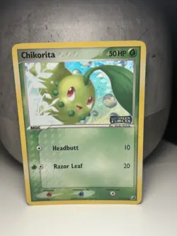 Pokemon Chikorita EX Card Unseen Forces 51/115 Reverse Holo Stamped - Image 2