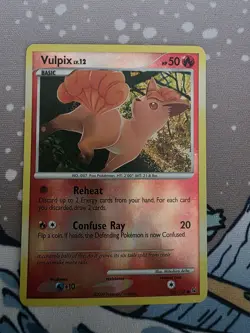 DAMAGED Vulpix 102/127 Reverse Holo Platinum Pokemon TCG - Image 1