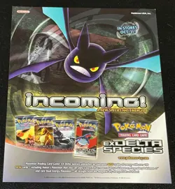Vintage Pokemon TCG 2005 ex Delta Species Promotional Store Mini Poster 8.5 x 11 - Image 1