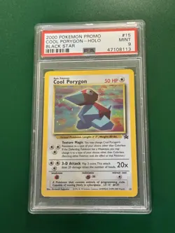 2000 POKEMON PROMO BLACK STAR #15 COOL PORYGON-HOLO PSA 9 - Image 1