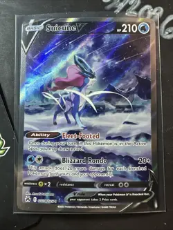 Suicune V GG38/GG70 Holo CRZ:GG Crown Zenith: Galarian Gallery, Pokemon TCG, NM - Image 1