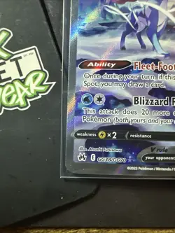 Suicune V GG38/GG70 Holo CRZ:GG Crown Zenith: Galarian Gallery, Pokemon TCG, NM - Image 2