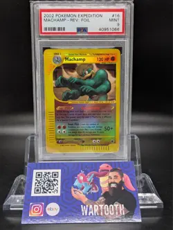 PSA 9 Machamp 16/165 Reverse Holo 2002 Pokemon Expedition - Image 1