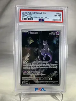 Mewtwo 2023 Pokemon SVP Black Star Promo #052 151 Ultra Premium Collection PSA 8 - Image 1