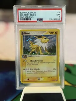2006 Pokemon Pop Series 3 Promo # 3 Jolteon Holo Graded PSA 7 - Image 1