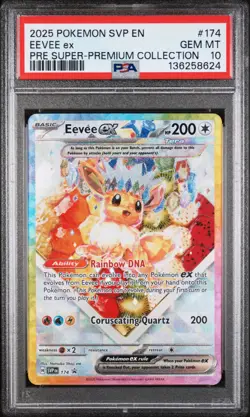 2025 POKEMON SVP EN-SV BLACK STAR PROMO #174 EEVEE EX PSA 10 - Image 1