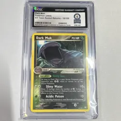 Dark Muk Pokemon EX Team Rocket Returns 16/109 Rare CGC World Record 1 of 1 2004 - Image 1