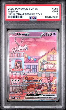2023 POKEMON SVP EN-SV BLACK STAR PROMO 151 ULTRA-PREM COLL #053 MEW EX PSA 9 - Image 1
