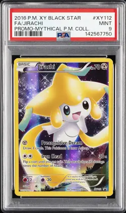 2016 POKEMON XY BLACK STAR PROMO MYTHICAL POKEMON COLL FULL ART/JIRACHI PSA 9 - Image 1