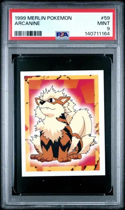1999 Merlin Pokemon Arcanine #59 PSA 9 - Image 1