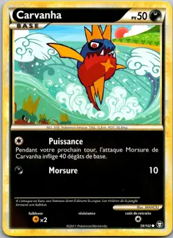 Carvanha 59/102 - Triumphant Common Pokemon TCG NM - Image 1