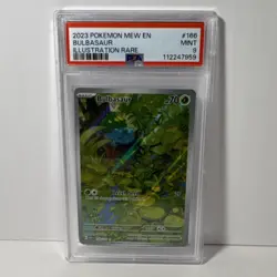 Pokemon Bulbasaur Sv: Scarlet & Violet 151 Illustration Rare Holo 166/165 PSA 9 - Image 1