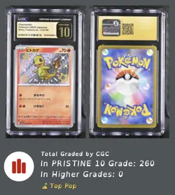 Charmander CGC 10 PRISTINE Japanese Pokemon 2023 210/190 Shiny Treasure ex Sv4a - Image 3
