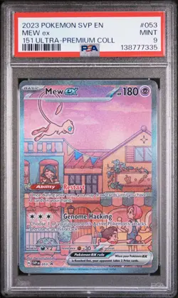 2023 POKEMON SVP EN-SV BLACK STAR PROMO 151 ULTRA-PREM COLL #053 MEW EX PSA 9 - Image 1