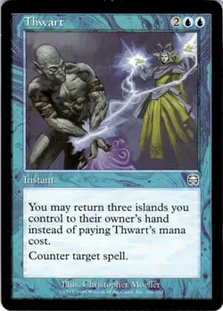 1999 Magic The Gathering Mercadian Masques Thwart #108 Light Play - Image 1