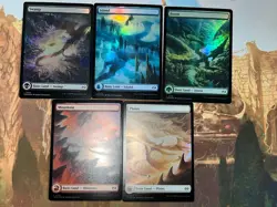 5x FOIL FULL ART LANDS - Full set - Tarkir Dragonstorm MTG - Magic the Gathering - Image 1