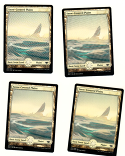 Set Of 4 MTG Snow Covered Plains 250 Full Art Modern Horizons - Image 1