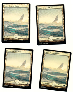 Set Of 4 MTG Snow Covered Plains 250 Full Art Modern Horizons - Image 3
