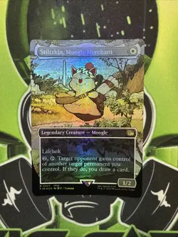 Stiltzkin, Moogle Merchant (Borderless Foil) MTG FIN 0327 Rare NM - Image 1