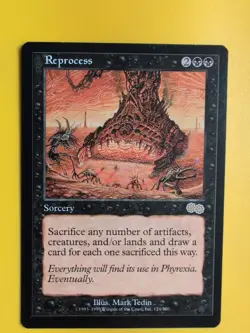 Reprocess & Sl.eeper Agent Black rare MTG 2 Card. Urza's Saga. Old Vintage - Image 3