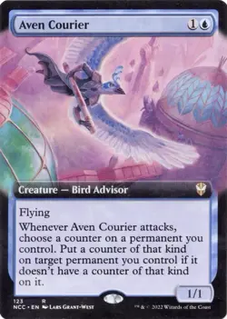 Magic The Gathering MTG AVEN COURIER EXTENDED ART Streets of New Capenna NM - Image 1