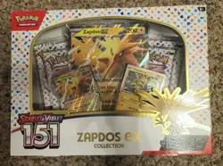 Pokemon TCG Scarlet & Violet 151 Factory Sealed Zapdos Ex Collection Box - Image 1