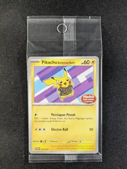 2024 Pokemon PIKACHU IN A BATIK SHIRT #154/SV-P Scarlet & Violet Promos IND - Image 1