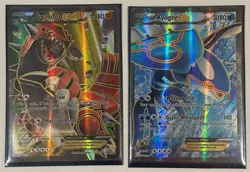 Groudon EX Full Art 150/160 & Kyogre EX Full Art 148/160 XY Primal Clash Pokemon - Image 1