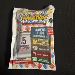 PokeRev Mystery Pack Diamond 6.0 Sealed 6 Pokemon Booster Packs 5+1 Bonus NEW - Image 1