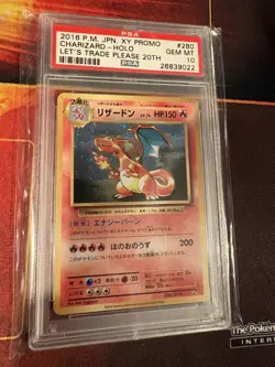 Japanese Trade Please Charizard 280/XY-P 20th Promo Pokemon Card - PSA 10 GEM MT - Image 1