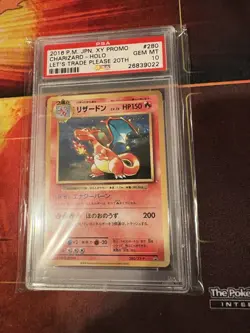 Japanese Trade Please Charizard 280/XY-P 20th Promo Pokemon Card - PSA 10 GEM MT - Image 2