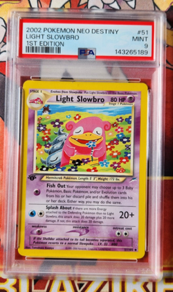 PSA 9 Light Slowbro 51/105 Neo Destiny 1st Edition 2002 Pokemon - Image 1