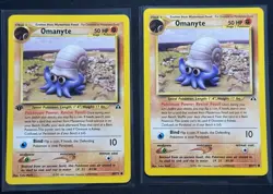 Omanyte 60/75 - Neo Discovery 1st Edition & Unlimited - 2001 Pokemon - LP - Image 1