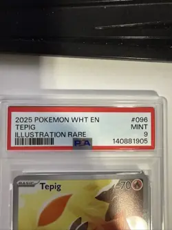 Pokemon TCG Tepig 096/086 Illustration Rare White Flare English PSA 9 - Image 2
