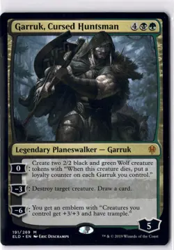 Garruk, Cursed Huntsman NM/M* Throne Of Eldraine ENGLISH 191/269 mtg -UnltdCards - Image 1