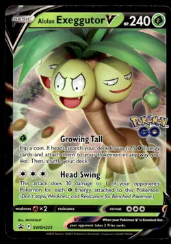 Pokemon TCG SWSH Promos #SWSH225 Alolan Exeggutor NM - Image 1