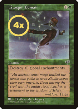 MTG Playset (4x) Tranquil Domain ** Mirage ** English (LP) - Image 1
