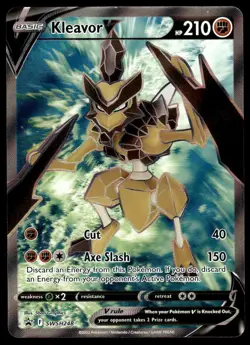 Pokemon TCG SWSH: Sword & Shield Promo Cards #SWSH248 Kleavor V (Full Art) LP+ - Image 1