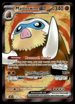 Pokemon TCG SV09: Journey Together #174/159 Mamoswine ex Holo NM - Image 1