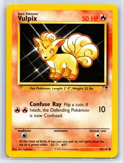 2002 Pokemon TCG Legendary Collection Vulpix - 98/110 - Very Lightly Played - Image 1