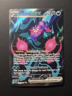 Pecharunt EX 085/064 Shrouded Fable Pokemon Card TCG Full Art Rare - Image 1