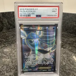 Glaceon EX Full Art 116/124 PSA 9 MINT 2016 XY Fates Collide Pokemon - Image 1