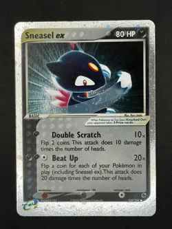 Pokemon TCG: Sneasel ex - Ruby & Sapphire 103/109 - MINT with DOUBLE SWIRL 🌀🌀 - Image 1